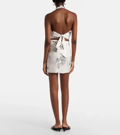 Poupette St Barth Tilda printed cotton wrap skirt | Thumbnail 2