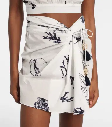 Poupette St Barth Tilda printed cotton wrap skirt | Thumbnail 4