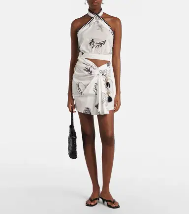 Poupette St Barth Tilda printed cotton wrap skirt | Thumbnail 5