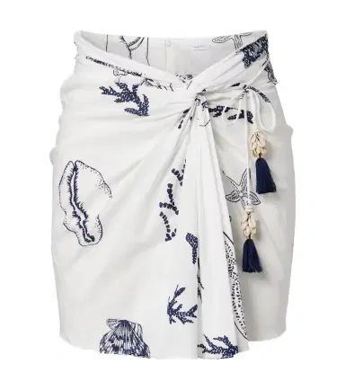 Poupette St Barth Tilda printed cotton wrap skirt | Thumbnail 1