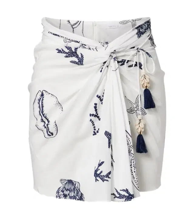 Poupette St Barth Tilda printed cotton wrap skirt