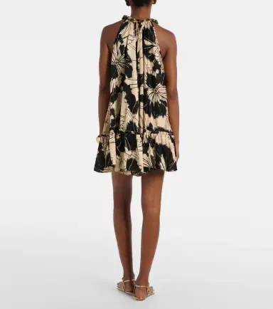 Poupette St Barth Cleo floral halterneck minidress | Thumbnail 2