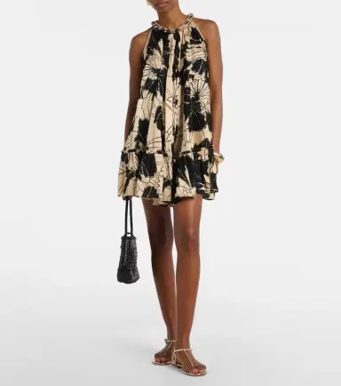 Poupette St Barth Cleo floral halterneck minidress | Thumbnail 3