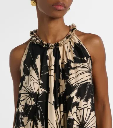 Poupette St Barth Cleo floral halterneck minidress | Thumbnail 5