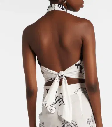 Poupette St Barth Suma ruffled open-back cotton crop top | Thumbnail 2 Poupette St Barth Suma ruffled open-back cotton crop top | Thumbnail 2