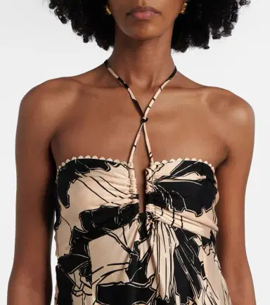 Poupette St Barth Carla floral halterneck maxi dress | Thumbnail 4