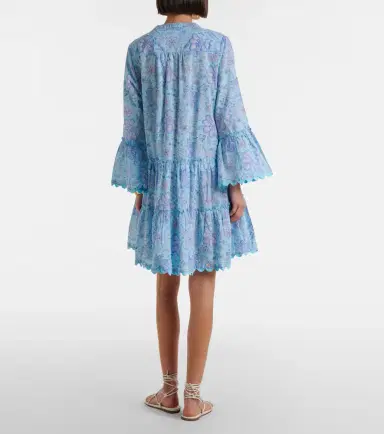 Juliet Dunn Floral scalloped cotton minidress | Thumbnail 5