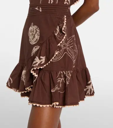 Poupette St Barth Corinne one-shoulder cotton minidress | Thumbnail 3