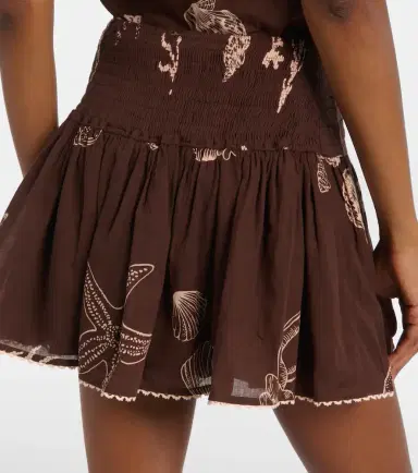 Poupette St Barth Colleen pleated cotton miniskirt | Thumbnail 2