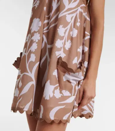 Juliet Dunn Floral scalloped cotton minidress | Thumbnail 3