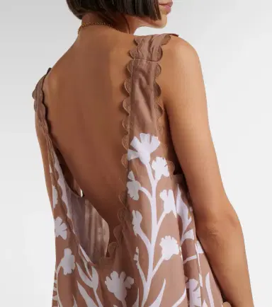 Juliet Dunn Floral scalloped cotton minidress | Thumbnail 6