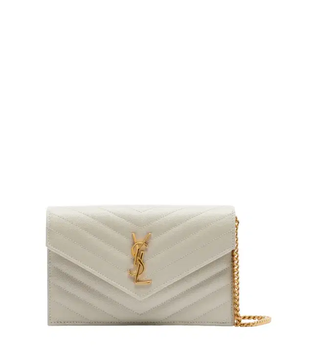 Saint Laurent Cassandre Envelope leather wallet on chain