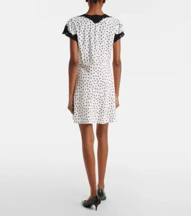 Rixo Polka-dot lace-trimmed minidress | Thumbnail 6