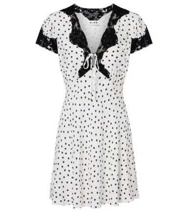 Rixo Polka-dot lace-trimmed minidress | Thumbnail 1