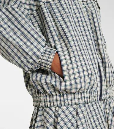 Prada Checked cotton-blend chambray jacket | Thumbnail 4