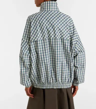 Prada Checked cotton-blend chambray jacket | Thumbnail 6