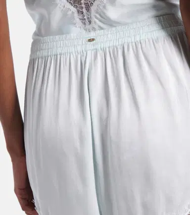 Poupette St Barth Doris lace-trimmed satin shorts | Thumbnail 3