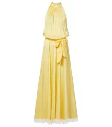Poupette St Barth Nina halterneck satin maxi dress | Thumbnail 1