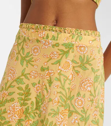 Poupette St Barth Eva floral cotton midi skirt | Thumbnail 3