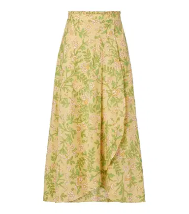 Poupette St Barth Eva floral cotton midi skirt | Thumbnail 1