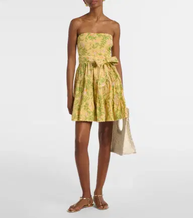 Poupette St Barth Christine cotton bandeau minidress | Thumbnail 3 Poupette St Barth Christine cotton bandeau minidress | Thumbnail 3