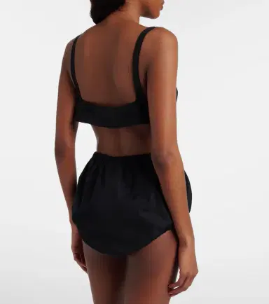 Prada Oversized silk crêpe de chine bra top | Thumbnail 2