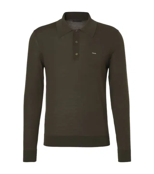 Virgin wool polo sweater