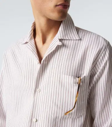 UMIT BENAN Havana striped linen and cotton shirt | Thumbnail 4 UMIT BENAN Havana striped linen and cotton shirt | Thumbnail 4