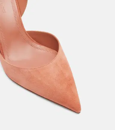 Amina Muaddi Holli suede slingback pumps | Thumbnail 4 Amina Muaddi Holli suede slingback pumps | Thumbnail 4