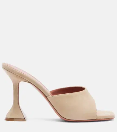 Amina Muaddi Lupita suede mules | Thumbnail 2 Amina Muaddi Lupita suede mules | Thumbnail 2