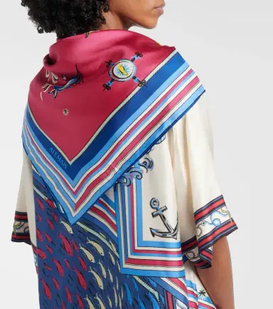 ALÉMAIS Alémais Printed silk twill scarf | Thumbnail 4