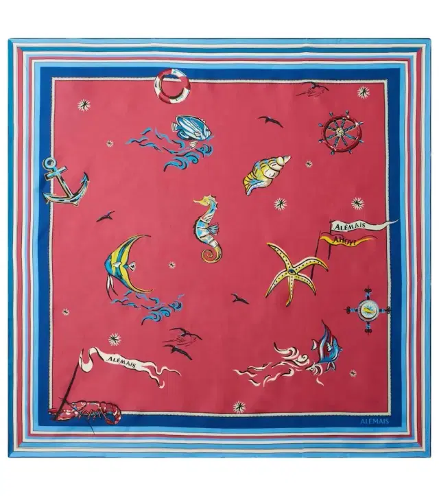 Alemais Alémais Printed silk twill scarf