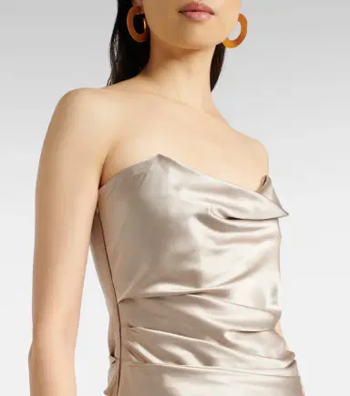The Sei Silk satin bustier gown | Thumbnail 5