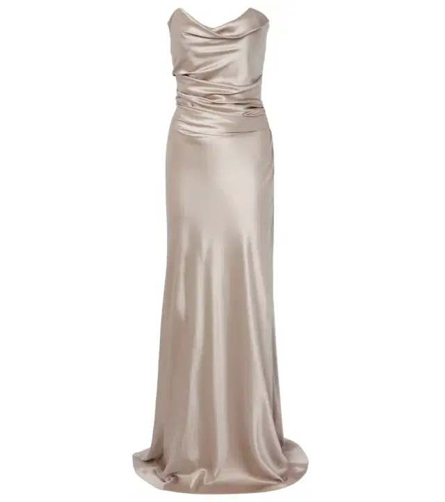 Silk satin bustier gown Silk satin bustier gown