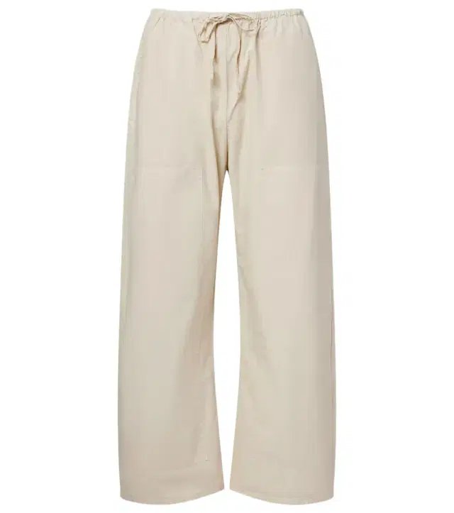 Leset Kyoto cropped cotton wide-leg pants