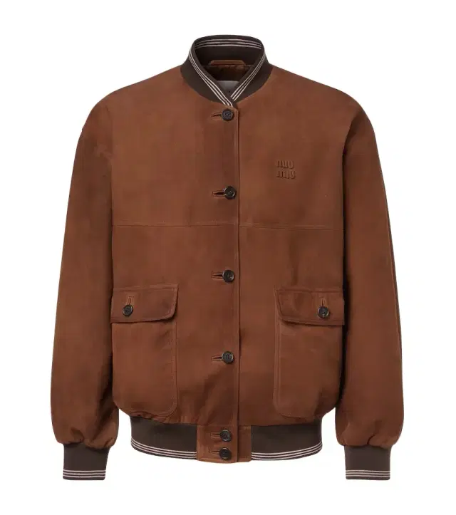 Suede bomber jacket