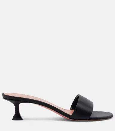 Amina Muaddi Andreea satin mules | Thumbnail 2 Amina Muaddi Andreea satin mules | Thumbnail 2