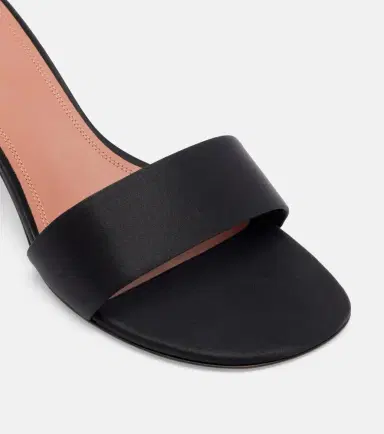 Amina Muaddi Andreea satin mules | Thumbnail 4 Amina Muaddi Andreea satin mules | Thumbnail 4
