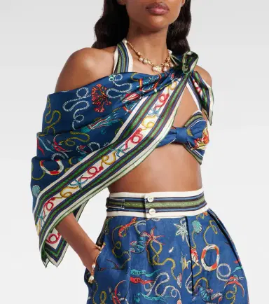 ALÉMAIS Alémais Printed silk twill scarf | Thumbnail 4
