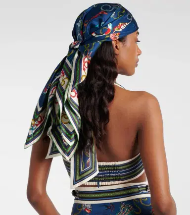 ALÉMAIS Alémais Printed silk twill scarf | Thumbnail 5