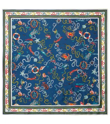 ALÉMAIS Alémais Printed silk twill scarf | Thumbnail 1