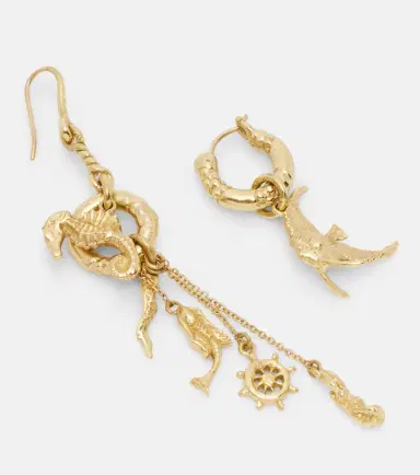 ALÉMAIS Alémais Mismatched Sea drop earrings | Thumbnail 3