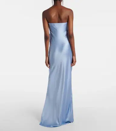 The Sei Draped silk charmeuse bustier gown | Thumbnail 2