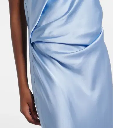 The Sei Draped silk charmeuse bustier gown | Thumbnail 5