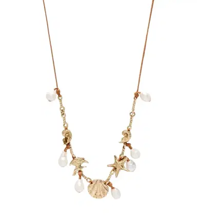 ALÉMAIS Alémais Faux pearl embellished charm necklace | Thumbnail 1