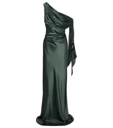 The Sei Draped asymmetric silk satin gown | Thumbnail 1
