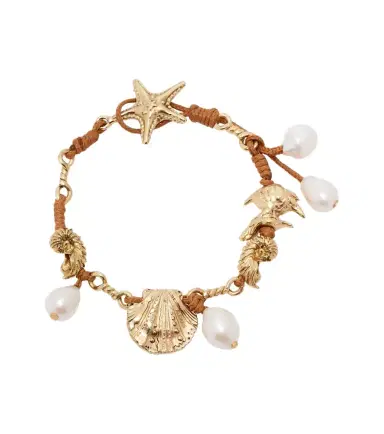 ALÉMAIS Alémais Faux pearl embellished charm bracelet | Thumbnail 1