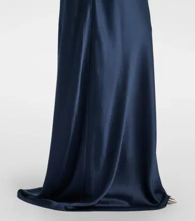 The Sei Draped one-shoulder silk charmeuse gown | Thumbnail 2