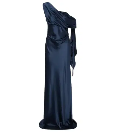 The Sei Draped one-shoulder silk charmeuse gown | Thumbnail 1
