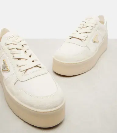 Prada Downtown Bold Re-Nylon and suede sneakers | Thumbnail 3 Prada Downtown Bold Re-Nylon and suede sneakers | Thumbnail 3